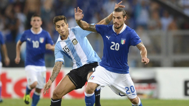 Pablo Osvaldo featured for Italy against the country of his birth in a midweek international friendly