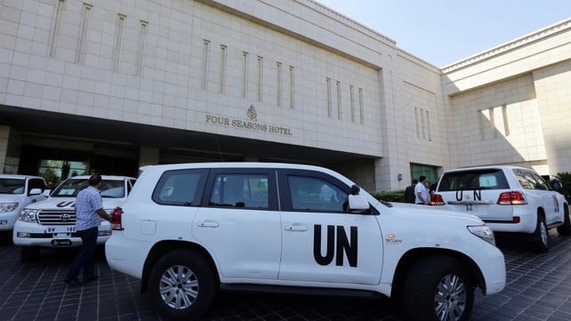 The UN team was due to start its work today The UN team was due to start its work today