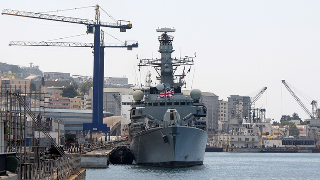The frigate HMS Westminster docked in port this morning The frigate HMS Westminster docked in port this morning