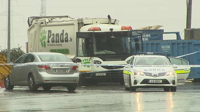 The body was found by staff unloading a waste truck The body was found by staff unloading a waste truck