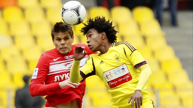 Willian (right) is on the verge of completing his Chelsea move