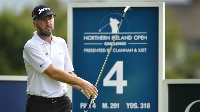 Scotland's Raymond Russell tees off at the fourth hole at Galgorm Castle in the opening round of the Northern Ireland Open