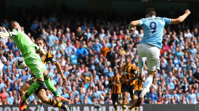 Alvaro Negredo's headed goal put City in front