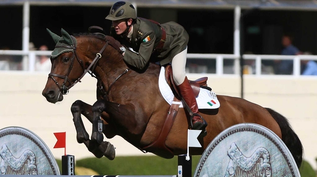 Captain Michael Kelly and the Irish Sport Horse Annestown had one pole down in each round