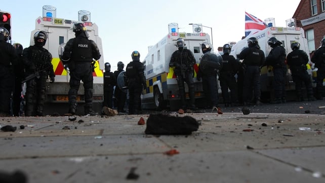 Decision to restrict flying of Union Jack at Belfast City Hall on designated days in line with rest of UK on public buildings has sparked loyalist rioting since late last year Decision to restrict flying of Union Jack at Belfast City Hall on designated days in line with rest of UK on public buildings has sparked loyalist rioting since late last year