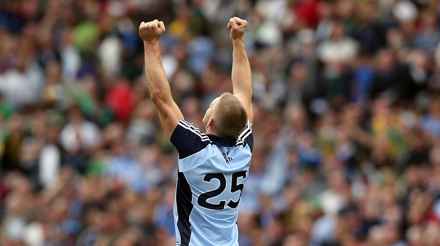 Eoghan O'Gara celebrates at the final whistle