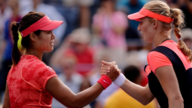 Li Na (l): 'This is my first time in the semi-finals so I'm very proud of myself'