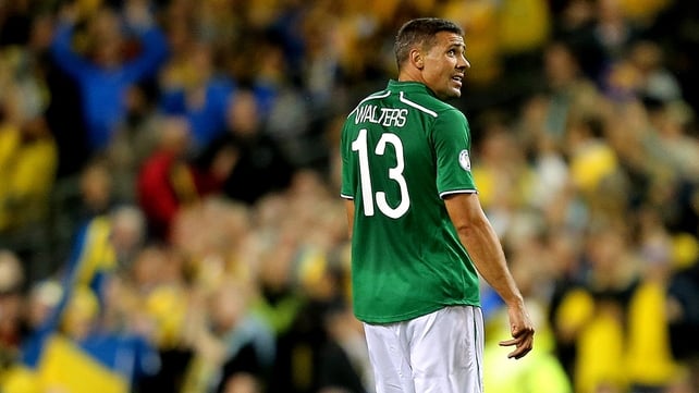 Republic of Ireland striker Jon Walters was replaced by Simon Cox in the 68th minute of the 2-1 defeat to Sweden on Friday night