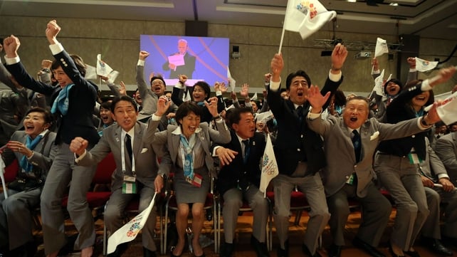 The Japanese bid team celebrates winning the rights to host the 2020 Olympic Games The Japanese bid team celebrates winning the rights to host the 2020 Olympic Games