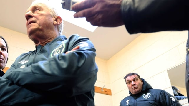 Marco Tardelli (back right) has defended under-fire Ireland manager Giovanni Trapattoni