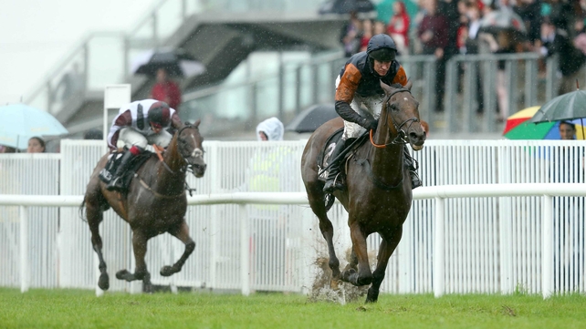 Barry Geraghty and Rebel Fitz on their way to victory at The Galway Festival