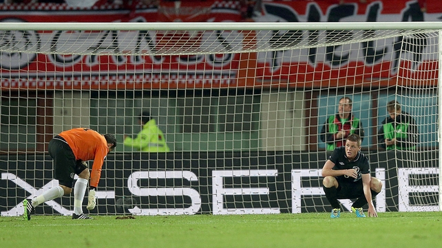 Ireland were beaten 1-0 in Vienna, effectively ending their hopes of World Cup qualification
