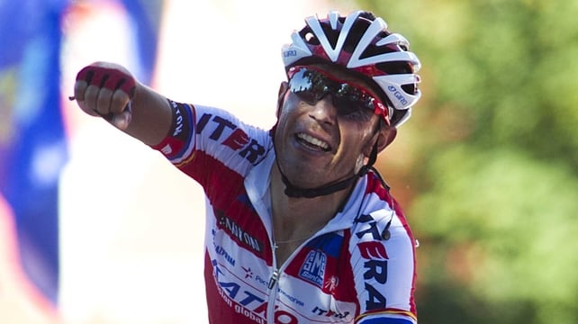 Rodriguez attacked in the final kilometre to take a solo victory at the summit finish of Alto de Naranco