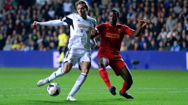 Michu fires home Swansea's second goal