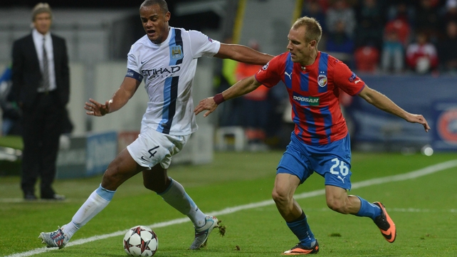 Vincent Kompany returned to the City team against Viktoria Plzen after injury lay off