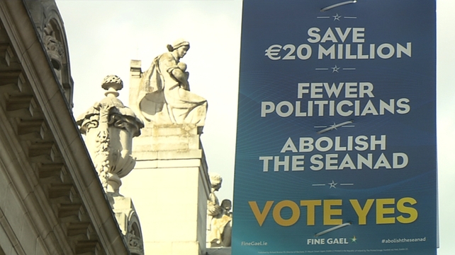 Fianna Fáil disputes Fine Gael's claims that the abolition of the Seanad will save €20m Fianna Fáil disputes Fine Gael's claims that the abolition of the Seanad will save €20m