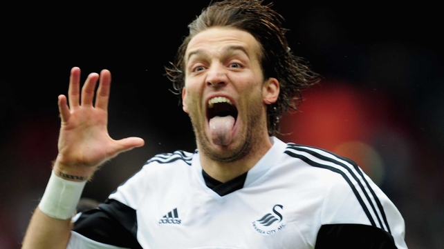 Spanish striker Michu put Swansea ahead in the second minute