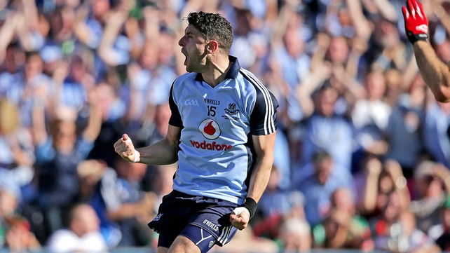 Bernard Brogan celebrates his first goal