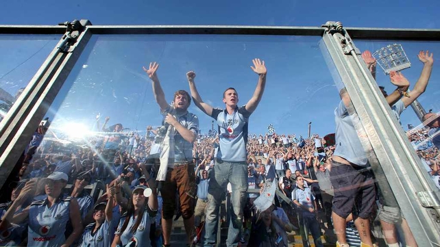 Dublin supporters celebrate on Hill 16