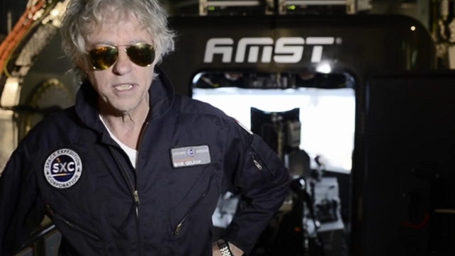 Bob Geldof said: 'Elvis may have left the building, but Geldof has left the planet' (Pic: Space Expedition Corporation) Bob Geldof said: 'Elvis may have left the building, but Geldof has left the planet' (Pic: Space Expedition Corporation)
