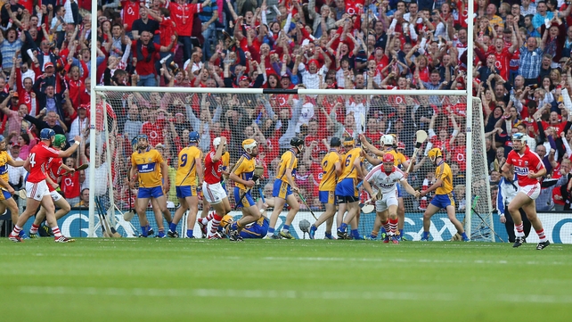 Nash in action against Clare - who lead the way with 13 All Star nominations
