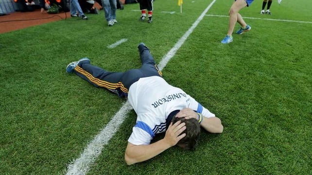 Clare manager Davy Fitzgerald was overcome with emotion at the end of the game