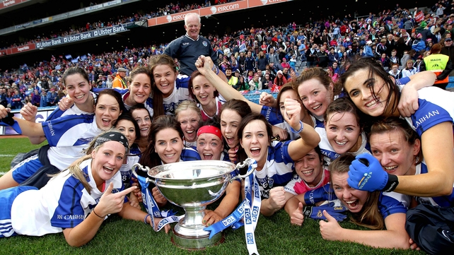 Cavan celebrate their first All-Ireland title success since 1977