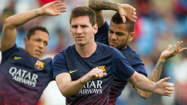 Lionel Messi injured his thigh during Barca's win over Almeria