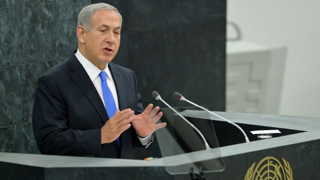 Benjamin Netanyahu was speaking at the UN General Assembly Benjamin Netanyahu was speaking at the UN General Assembly