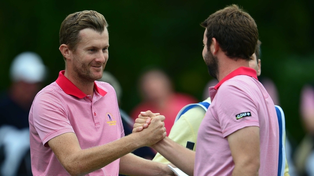 David Lynn and Scott Jamieson celebrate their win