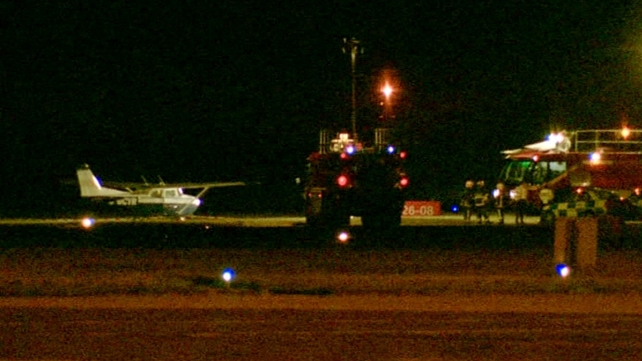 The passenger in the light aircraft had to land it with the help of two instructors from the ground The passenger in the light aircraft had to land it with the help of two instructors from the ground