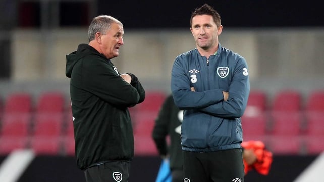 Noel King talks to Robbie Keane, who is an injury doubt for tonight