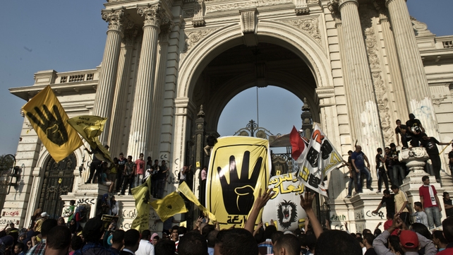 Egyptian President Adli Mansour has signed a bill restricting protests into law Egyptian President Adli Mansour has signed a bill restricting protests into law