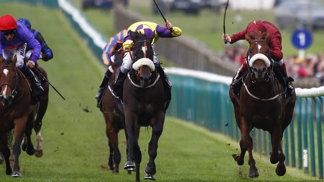 Kevin Ryan's representatives Astaire and Hot Streak fought out a thrilling to the Middle Park
