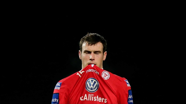 Paul Andrews is clearly dejected at full-time