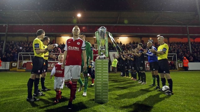 Derry formed a guard of honour as Connor Kenna led champions Pat's out onto the pitch