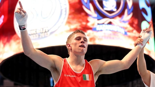 Jason Quigley is declared the winner