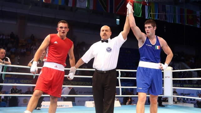Joe Ward is declared the winner in Almaty