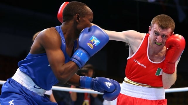 Paddy Barnes made light work of his last-16 bout in Almaty knocking out his opponent in the opening round