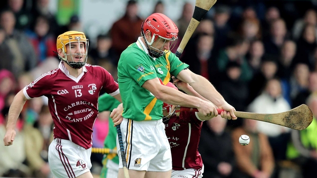 Carrickshock's John Tennyson and Austin Murphy (l) of Clara