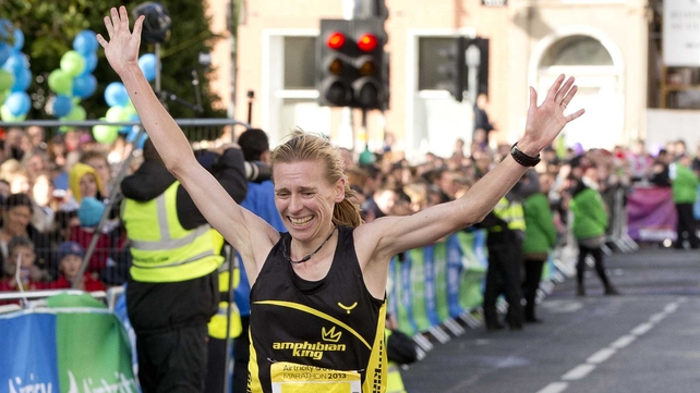 Maria McCambridge was the first woman to cross the finishing line