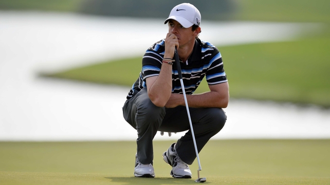 Rory McIlroy struggled on the back nince at the WGC-HSBC Champions