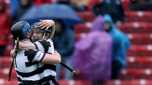 Midleton's Conor Lehane celebrates with Brian Hartnett at the final whistle