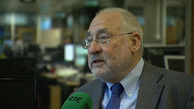 Joseph Stiglitz said he was astonished at how little protest there was in Ireland Joseph Stiglitz said he was astonished at how little protest there was in Ireland