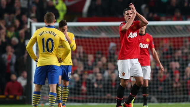Robin van Persie scored the game's only goal at Old Trafford as United beat Arsenal