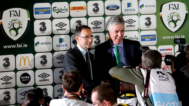 Martin O'Neill will join up with the Ireland squad tonight for the first time