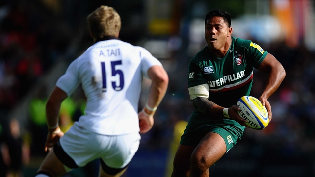 Manu Tuilagi in action for Leicester Tigers against Newcastle Falcons last September
