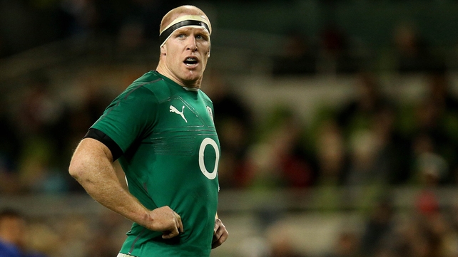 Ireland captain Paul O'Connell pictured during training at Carton House on Thursday