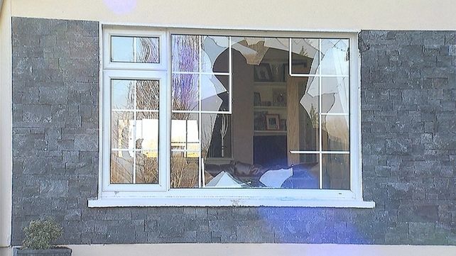 The gang smashed their way in through the front window in the early hours of the morning The gang smashed their way in through the front window in the early hours of the morning