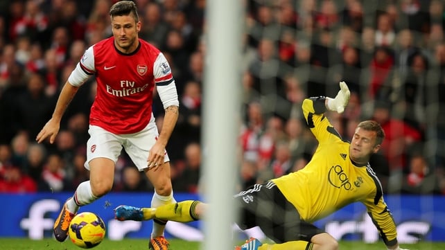 Oliver Giroud bagged a brace as Arsenal saw off Southampton's challenge